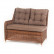 Плетеный правый "Бергамо" модуль дивана, цвет коричневый