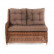 Плетеный правый "Бергамо" модуль дивана, цвет коричневый