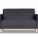 Двухместный диван Anyo wooden base 1400х730 h830 Рогожка Twist  20 (серый)