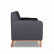 Двухместный диван Anyo wooden base 1400х730 h830 Рогожка Twist  20 (серый)