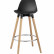 Полубарный стул Stool Group Мартин черный PU-кожа, деревянные ножки, опорная планка-подножка
