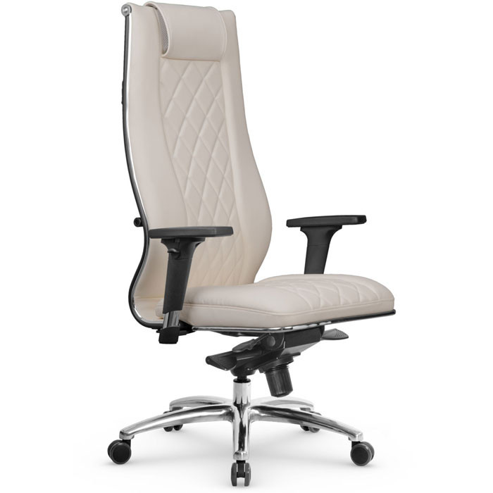 Кресло для руководителя Метта L 1m 50M/2D светло-бежевый, MPES, мультиблок, крестовина алюминий