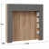 Шкаф навесной со стеллажами и декоративными панелями «Порто» (366) (Яблоня Беллуно/Графит софт)