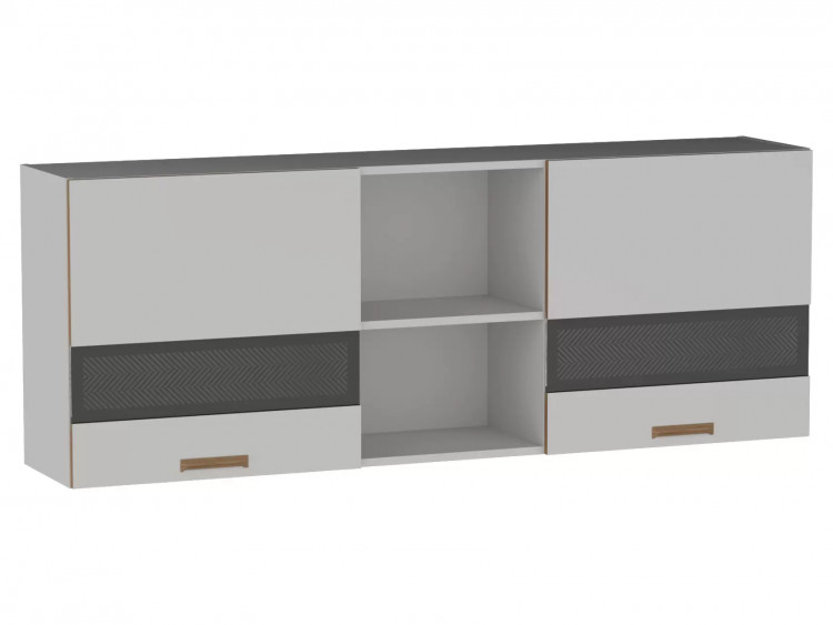 Навесной шкаф СБК Смарт Шкаф со стеклом 2 дв 160х60х31,6 см 22616