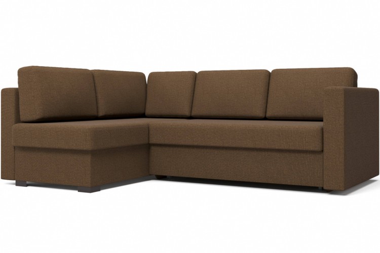 Угловой диван Джессика 2 (левый) коричневый (УЛ) RE 02