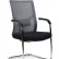Кресло офисное / Сильвия gray CF / хром / серая сетка/ черна ткань