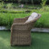 YH-C1103A Кресло обеденное плетеное с подушкой ISCHIA (ИСКЬЯ) из искусственного ротанга, пшеничный меланж