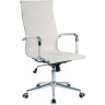 Кресло для руководителя Riva Chair 6016-1 S бежевое, хром, экокожа