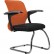 Кресло для посетителя Метта SU-M-4/подл.160/осн.007 оранжевый, сетка/ткань
