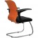 Кресло для посетителя Метта SU-M-4/подл.160/осн.007 оранжевый, сетка/ткань