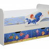 Кровать Дельфин, детская с фотопечатью 800х1900 лдсп белый (правая)