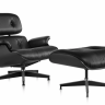 Кресло Eames Lounge Chair &amp; Ottoman Total Black Limited Edition
