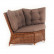 Плетеный угловой диванный модуль "Бергамо"  цвет коричневый