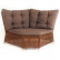 Плетеный угловой диванный модуль "Бергамо"  цвет коричневый