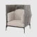 Кресло c высокой спинкой Boston отделка серая стропа, серый матовый аллюминий SL.ACH.BOS.12