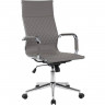 Кресло для руководителя Riva Chair 6016-1 S серое, хром, экокожа