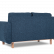 Двухместный диван Parpi 1480х770 h710 Букле Sire  103-26 (синий)
