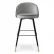 Барный стул Cooper (2 штуки) отделка черного цвета, латунь, светло-серый вельвет roche  EH.BST.CS.2295