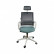 Кресло офисное / Бит / белый пластик / серая сетка / темно серая ткань