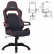 Кресло компьютерное BRABIX «Nitro GM-001», ткань, экокожа, черное, вставки красные, 531816