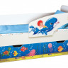 Кровать Дельфин, детская с фотопечатью 800х1600 лдсп белый (правая)