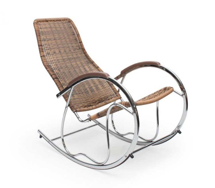 Кресло качалка HALMAR BEN (коричневый)