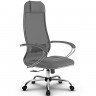 Кресло для руководителя Метта B 1m 5/ K116 (Комплект 5) серый, сетка/MPES, крестовина хром