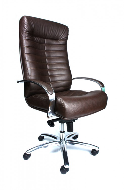Кресло для руководителя Everprof Orion AL M экокожа коричневый