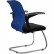 Кресло для посетителя Метта SU-M-4/подл.160/осн.007 синий, сетка/ткань