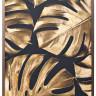 89VOR-MONSTERA GOLDEN-2 Холст &quot;Золотые листья монстеры-2&quot; 100х70 см, багет( латунь),поталь