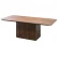 Обеденный стол отделка шпон ореха F (V36F), темно-серый матовый лак (P21) MDI.DT.MN.34
