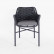 Кресло DeepHouse Кицбюэль плетеное темно-серое, подушка ткань темно-серая, ножки темно-серый металл для кафе, ресторана, дома, кухни