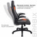 Кресло компьютерное BRABIX «Skill GM-005», откидные подлокотники, экокожа, черное/оранжевое, 532495