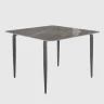 Обеденный стол Rodona отделка серый матовый аллюминий, керамогранит черный мрамор SL.DT.RN.10  SL.DT.RN.10