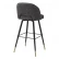 Барный стул Cliff (комплект из 2 стульев) отделка черно-белая ткань Rocat, черный лак, латунь  EH.BST.CS.2001