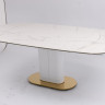 Стол обеденный раскладной Атриум-2 MC3035-140W, 140(30+30)х100х77 см, белая керамика