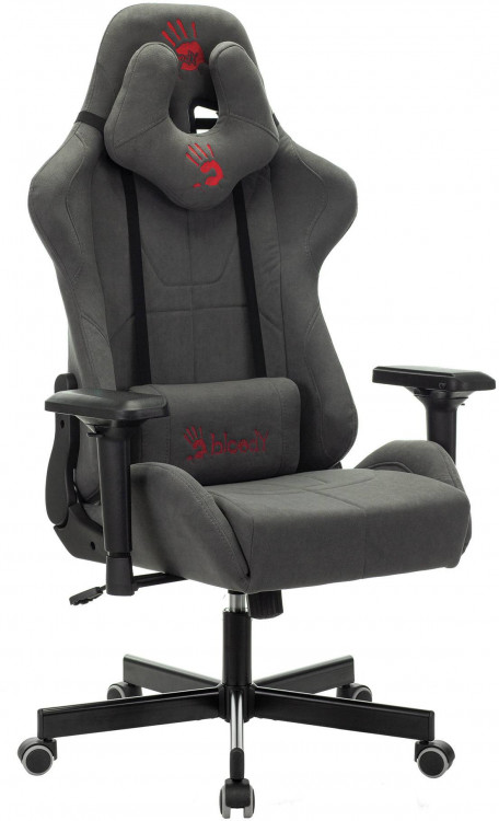 Кресло игровое A4Tech Bloody GC-700, обивка: ткань, цвет: серый