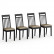 Четыре стула Мебель--24 Гольф-11 разборных, цвет венге, обивка ткань атина коричневая, ШхГхВ 40х40х100 см., от пола до верха сиденья 47 см.