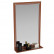Зеркало 121П орех, ШхВ 50х80 см., с полкой, зеркала для офиса, прихожих и ванных комнат