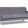 Трехместный диван Аспен 1890х840 h830 Велюр Candy  Grey (серый)
