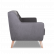 Трехместный диван Аспен 1890х840 h830 Велюр Candy  Grey (серый)