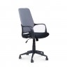 Кресло офисное / Стиль / черный пластик / серая спинка / черная сидушка			