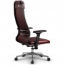 Кресло для руководителя Метта L 1m 38K2/4D темно-бордовый, NewLeather, топ-ган, крестовина пластик