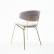 Дизайнерский стул FIT серый, основание золото