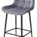 Полубарный стул ХОФМАН, цвет серый #H14, велюр / черный каркас H=63cm М-City