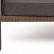 "Канны" диван 2-местный плетеный из роупа, каркас алюминий коричневый (RAL8016) муар, роуп коричневый круглый, ткань темно-серая 019