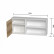 Полка навесная 2-секции с дверкой Морти ПЛ02-1310.1 лдсп Белый/Дуб