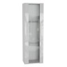 Шкаф навесной со стеклом ТИП-21 POINT (НКМ) мдф Белый/Белый глянец
