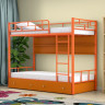 Двухъярусная кровать Ницца Оранжевый ящики полка Оранжевый