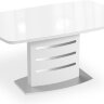 Обеденный стол FRANCO 85x130+45  стекло экстра белое (VEXB)
